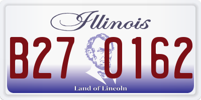 IL license plate B270162