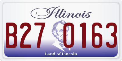 IL license plate B270163