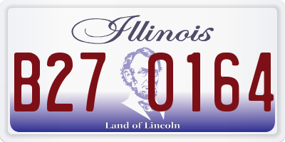 IL license plate B270164