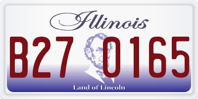 IL license plate B270165