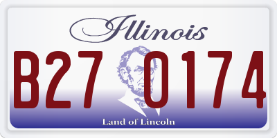 IL license plate B270174