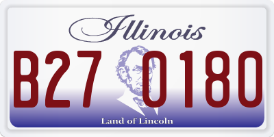 IL license plate B270180