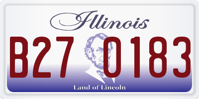 IL license plate B270183