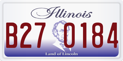 IL license plate B270184