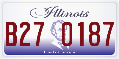 IL license plate B270187