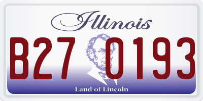 IL license plate B270193