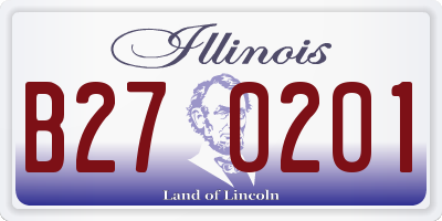IL license plate B270201