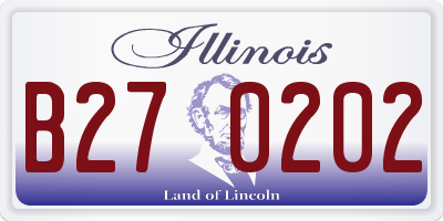 IL license plate B270202
