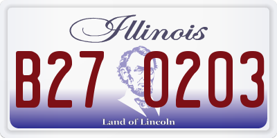 IL license plate B270203