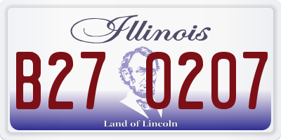 IL license plate B270207