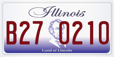 IL license plate B270210