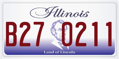 IL license plate B270211