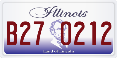 IL license plate B270212