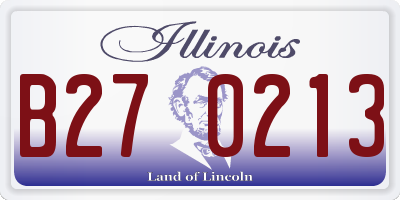 IL license plate B270213