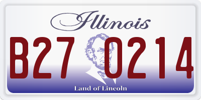 IL license plate B270214