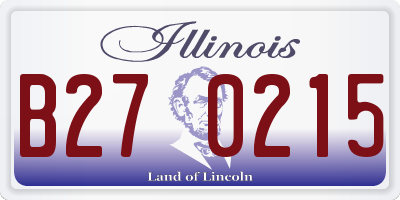 IL license plate B270215