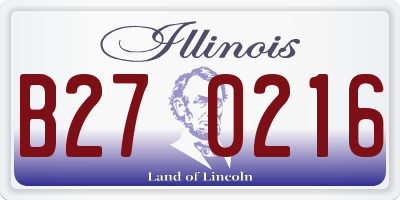 IL license plate B270216