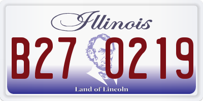 IL license plate B270219