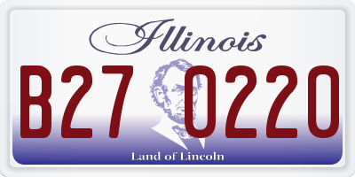 IL license plate B270220