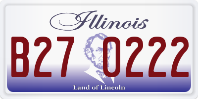 IL license plate B270222