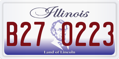 IL license plate B270223