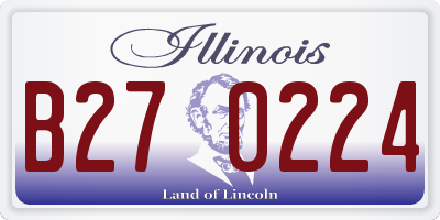 IL license plate B270224