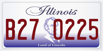IL license plate B270225