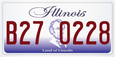 IL license plate B270228
