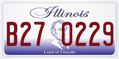 IL license plate B270229