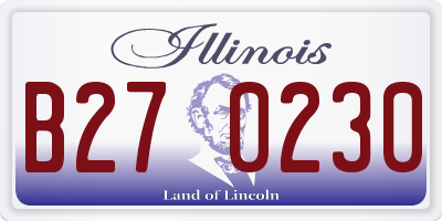 IL license plate B270230