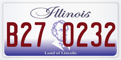 IL license plate B270232