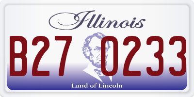 IL license plate B270233