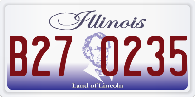 IL license plate B270235