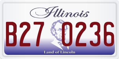 IL license plate B270236