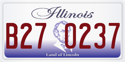 IL license plate B270237