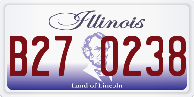 IL license plate B270238