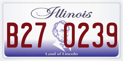 IL license plate B270239