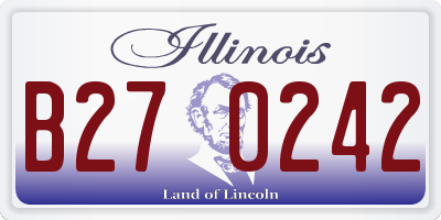 IL license plate B270242