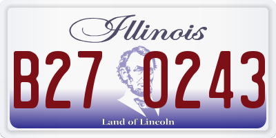 IL license plate B270243