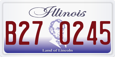 IL license plate B270245