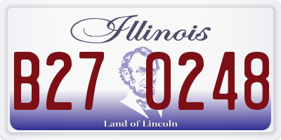 IL license plate B270248