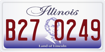 IL license plate B270249