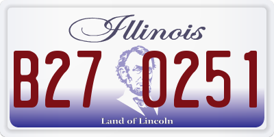 IL license plate B270251