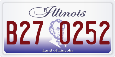 IL license plate B270252