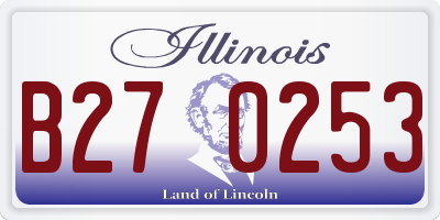 IL license plate B270253