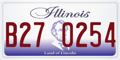 IL license plate B270254