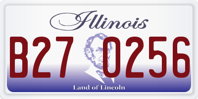 IL license plate B270256