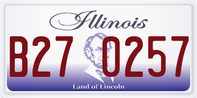 IL license plate B270257
