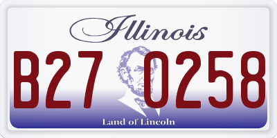 IL license plate B270258