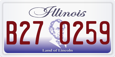 IL license plate B270259